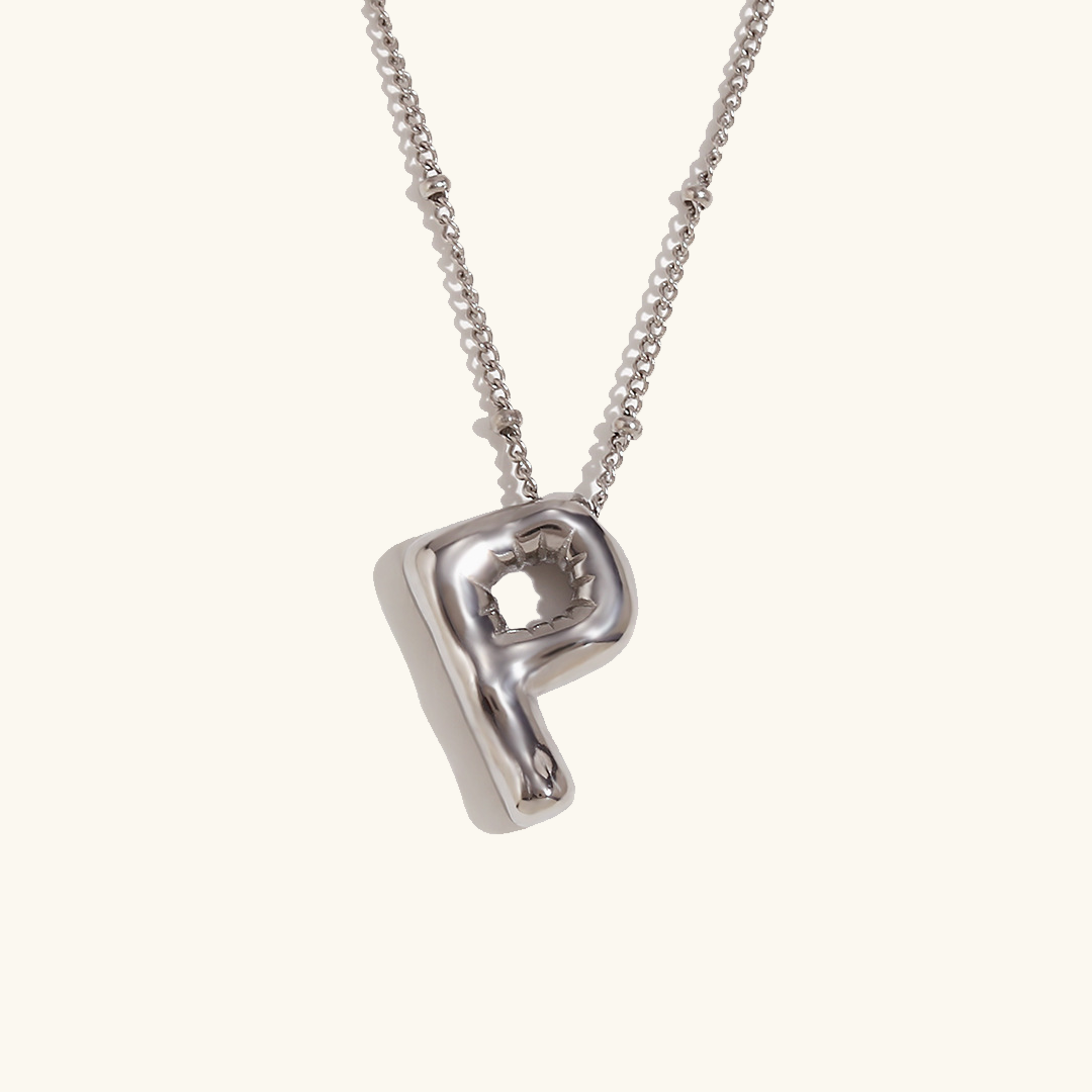 PURELY YOURS - BALLOON GOLD INITIAL NECKLACE