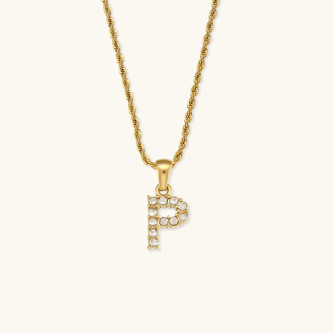 PURELY YOURS - MAEVE LETTER INITIAL DIAMOND NECKLACE