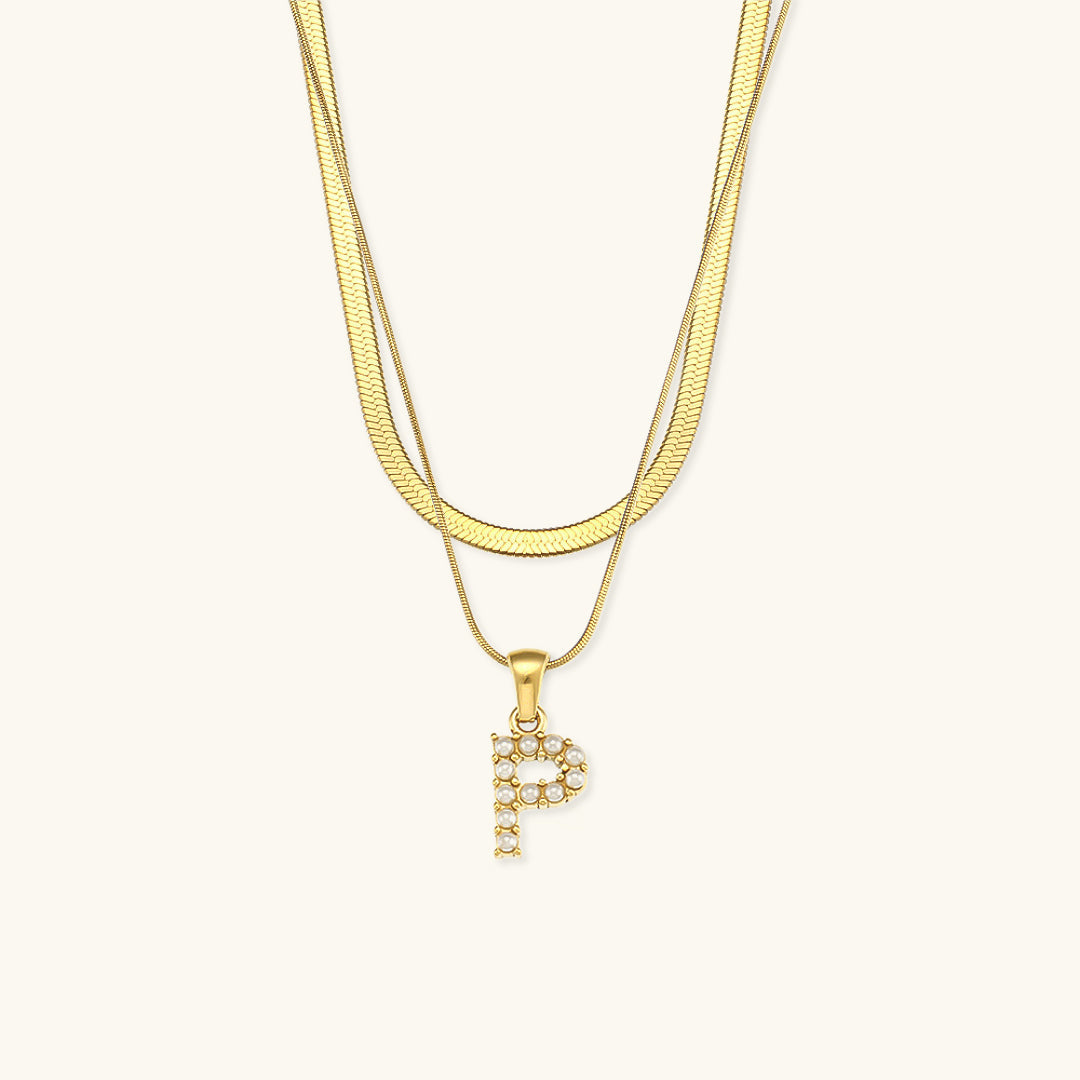 PURELY YOURS - FIONA LAYERED GOLD INITIAL LETTER NECKLACE