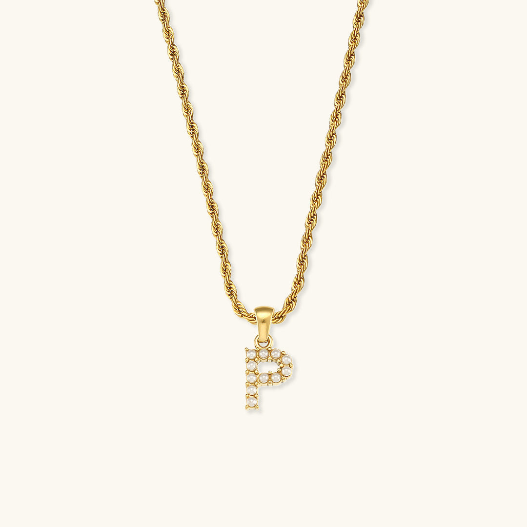 PURELY YOURS - ELODIE INITIAL LETTER PEARL NECKLACE