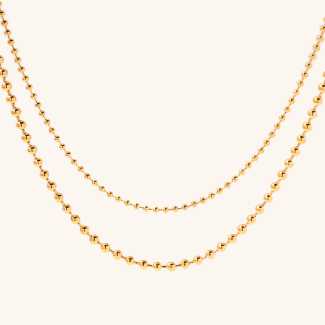 PURELY YOURS - LAYERED BALL CHAIN NECKLACE