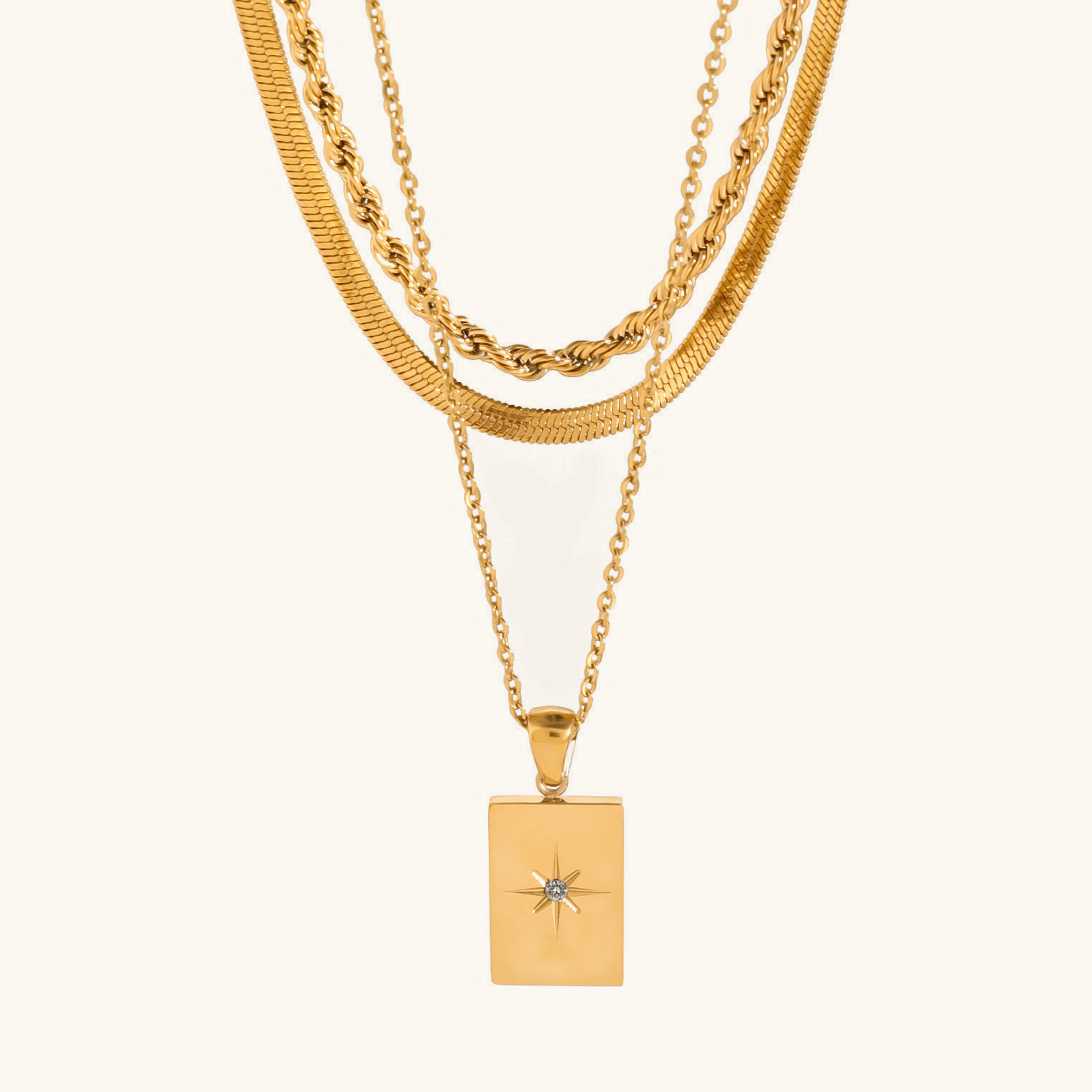 PURELY YOURS - RAPHAELA LAYERED GOLD NECKLACE