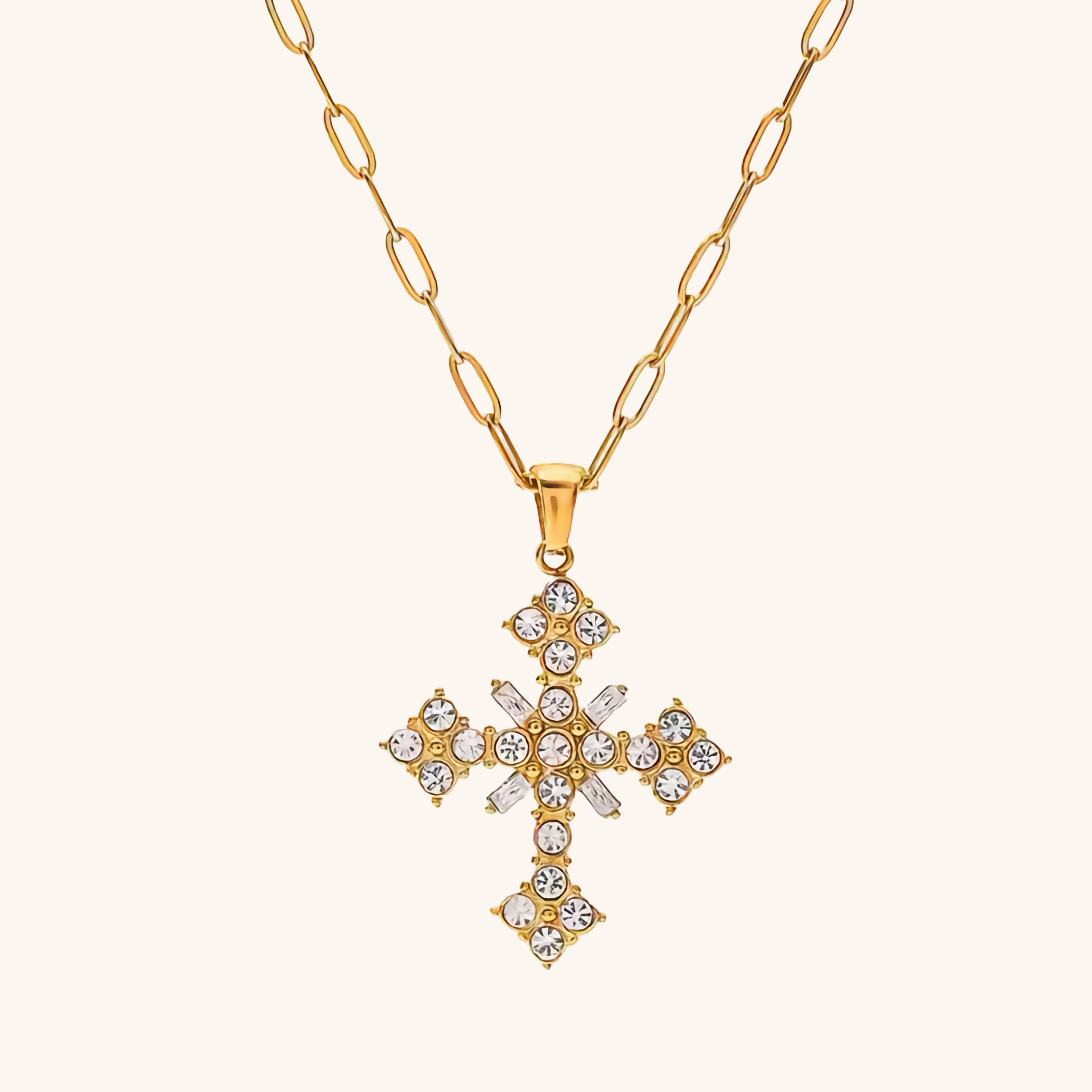 PURELY YOURS - DIVINA CRYSTAL CROSS NECKLACE