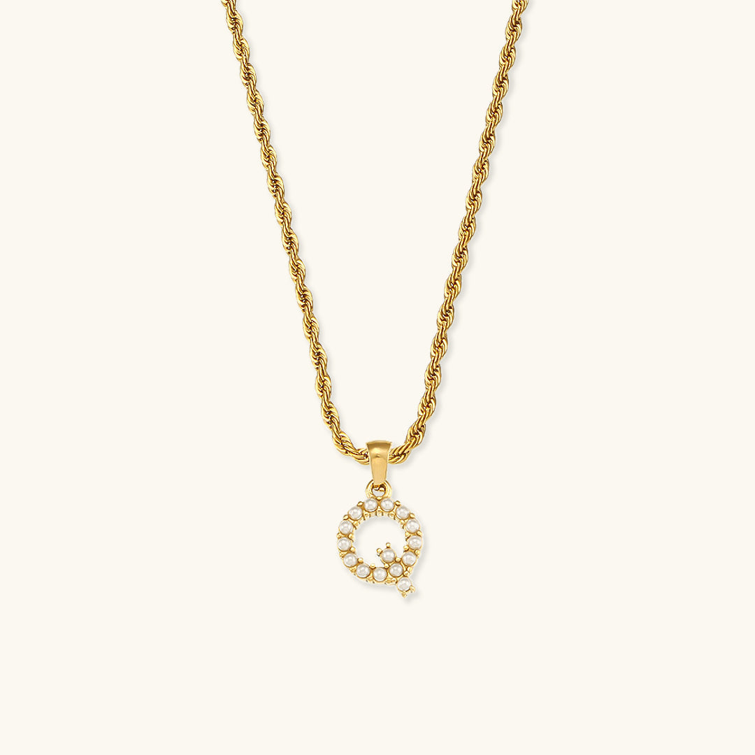 PURELY YOURS - ELODIE INITIAL LETTER PEARL NECKLACE