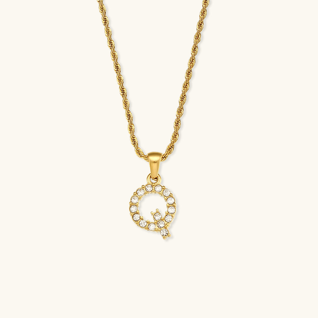 PURELY YOURS - MAEVE LETTER INITIAL DIAMOND NECKLACE