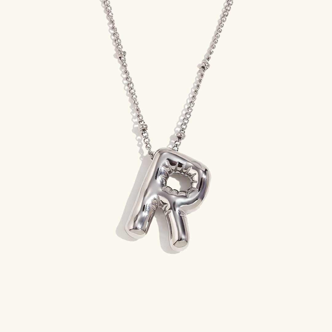 PURELY YOURS - BALLOON GOLD INITIAL NECKLACE