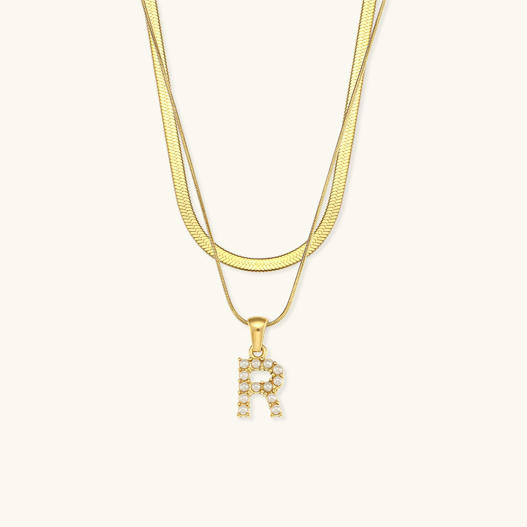 PURELY YOURS - FIONA LAYERED GOLD INITIAL LETTER NECKLACE