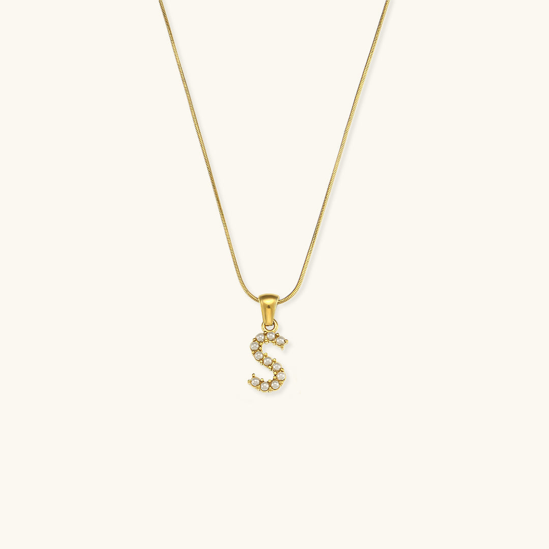 PURELY YOURS - AUGUSTINE INITIAL LETTER PEARL NECKLACE