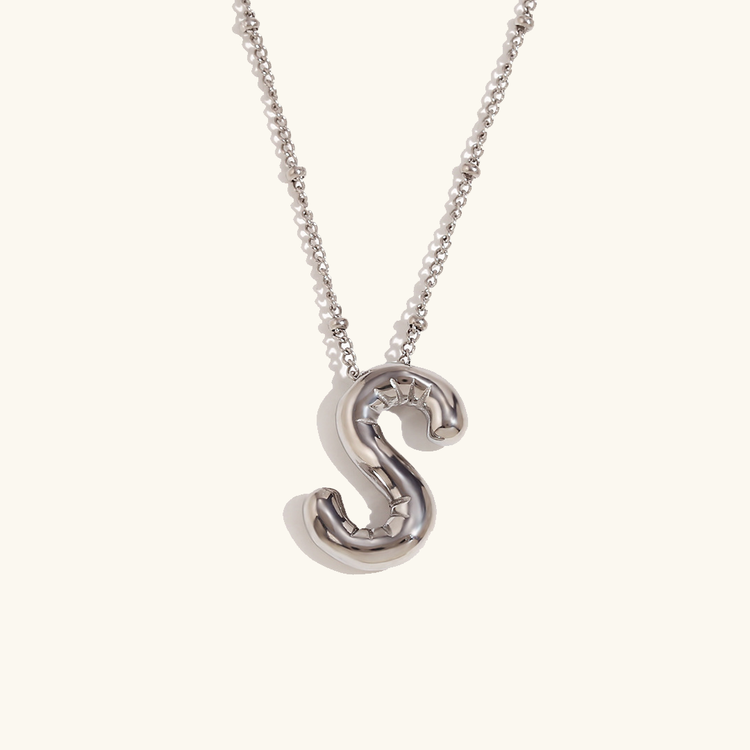 PURELY YOURS - BALLOON GOLD INITIAL NECKLACE