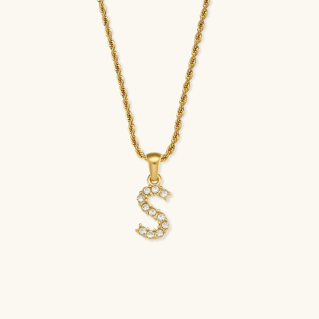 PURELY YOURS - MAEVE LETTER INITIAL DIAMOND NECKLACE