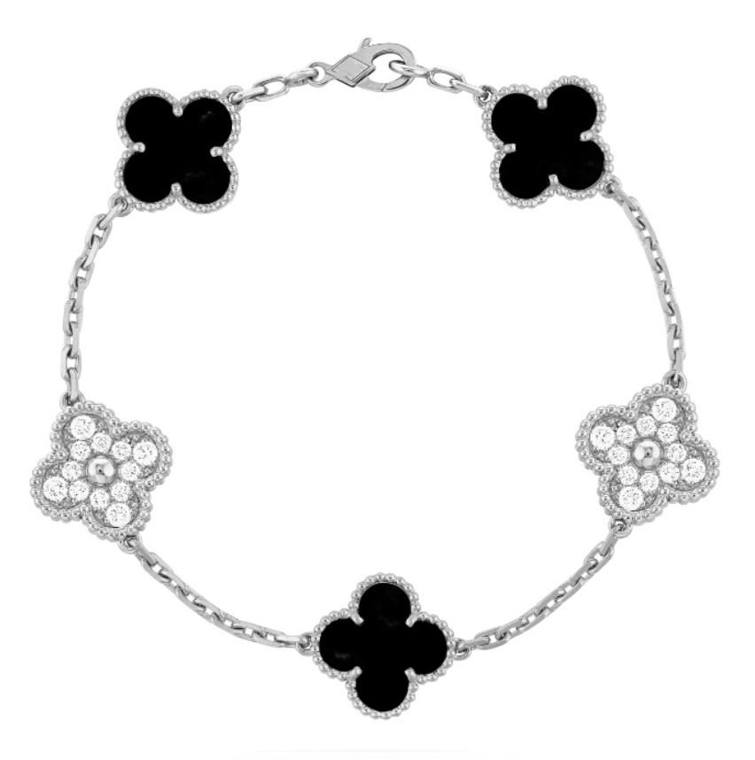 PURELY YOURS - FOUR-LEAF CLOVER SILVER LUCKY SILVER/BLACK