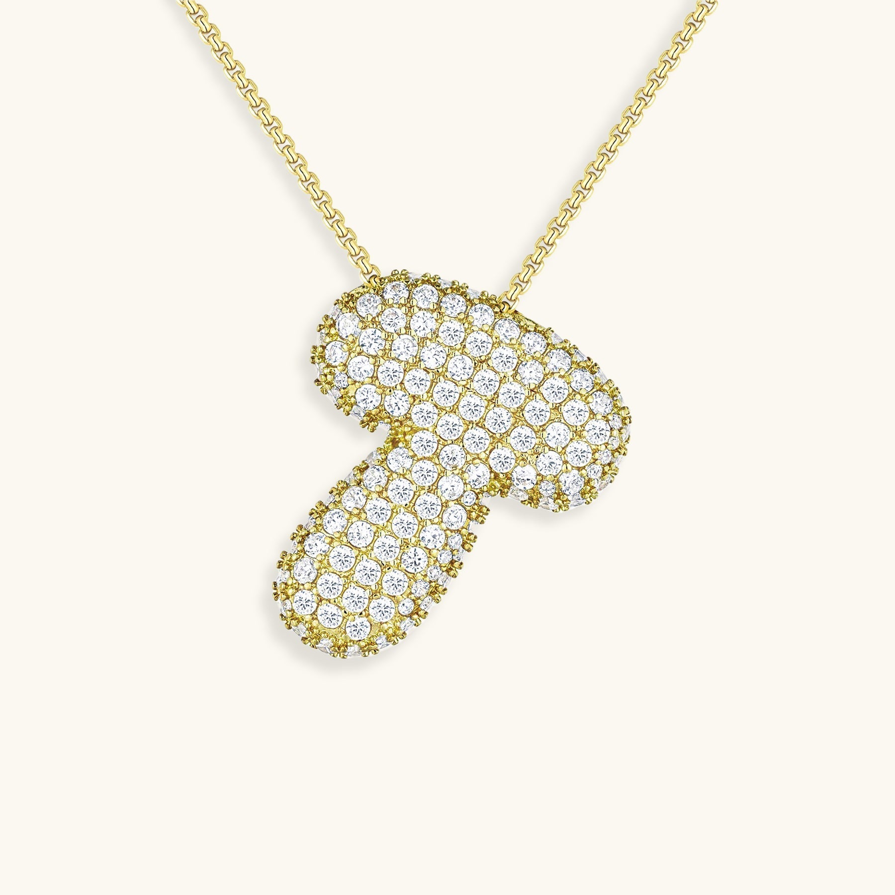 PURELY YOURS - BUBBLE INITIAL DIAMOND NECKLACE