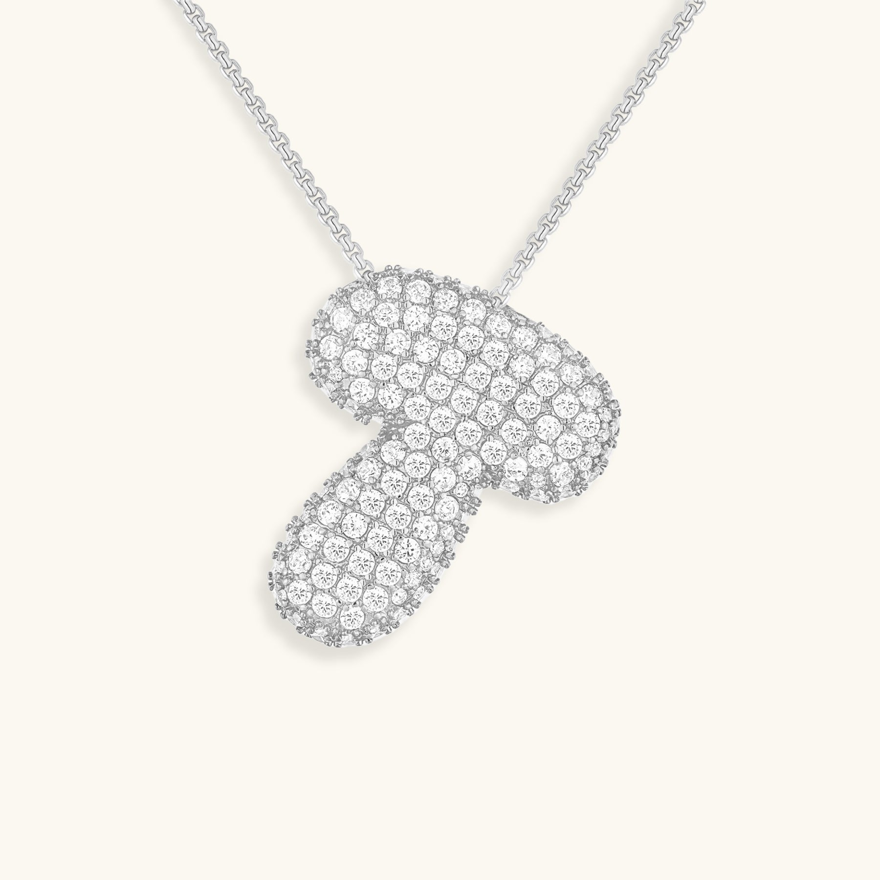 PURELY YOURS - BUBBLE INITIAL DIAMOND NECKLACE