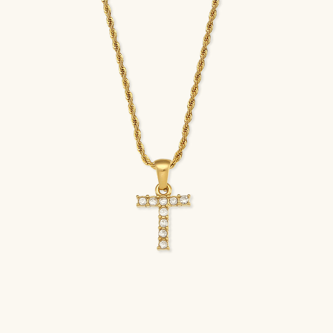 PURELY YOURS - MAEVE LETTER INITIAL DIAMOND NECKLACE