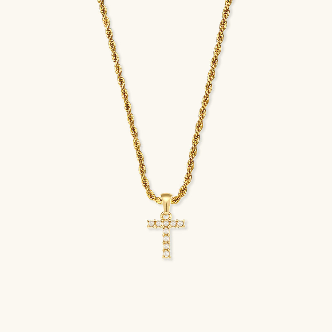 PURELY YOURS - ELODIE INITIAL LETTER PEARL NECKLACE