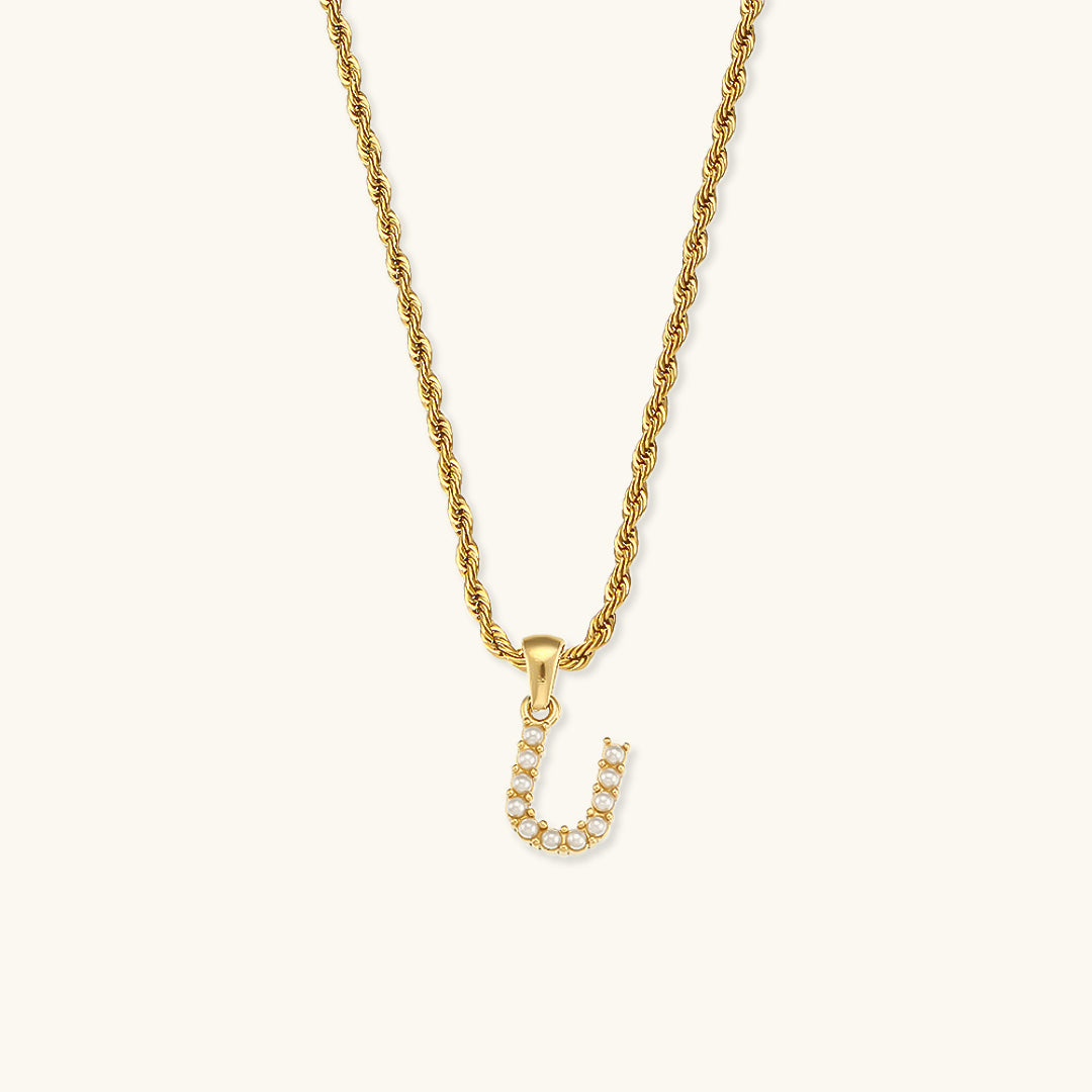 PURELY YOURS - ELODIE INITIAL LETTER PEARL NECKLACE