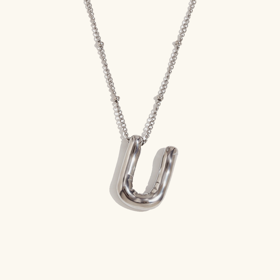 PURELY YOURS - BALLOON GOLD INITIAL NECKLACE