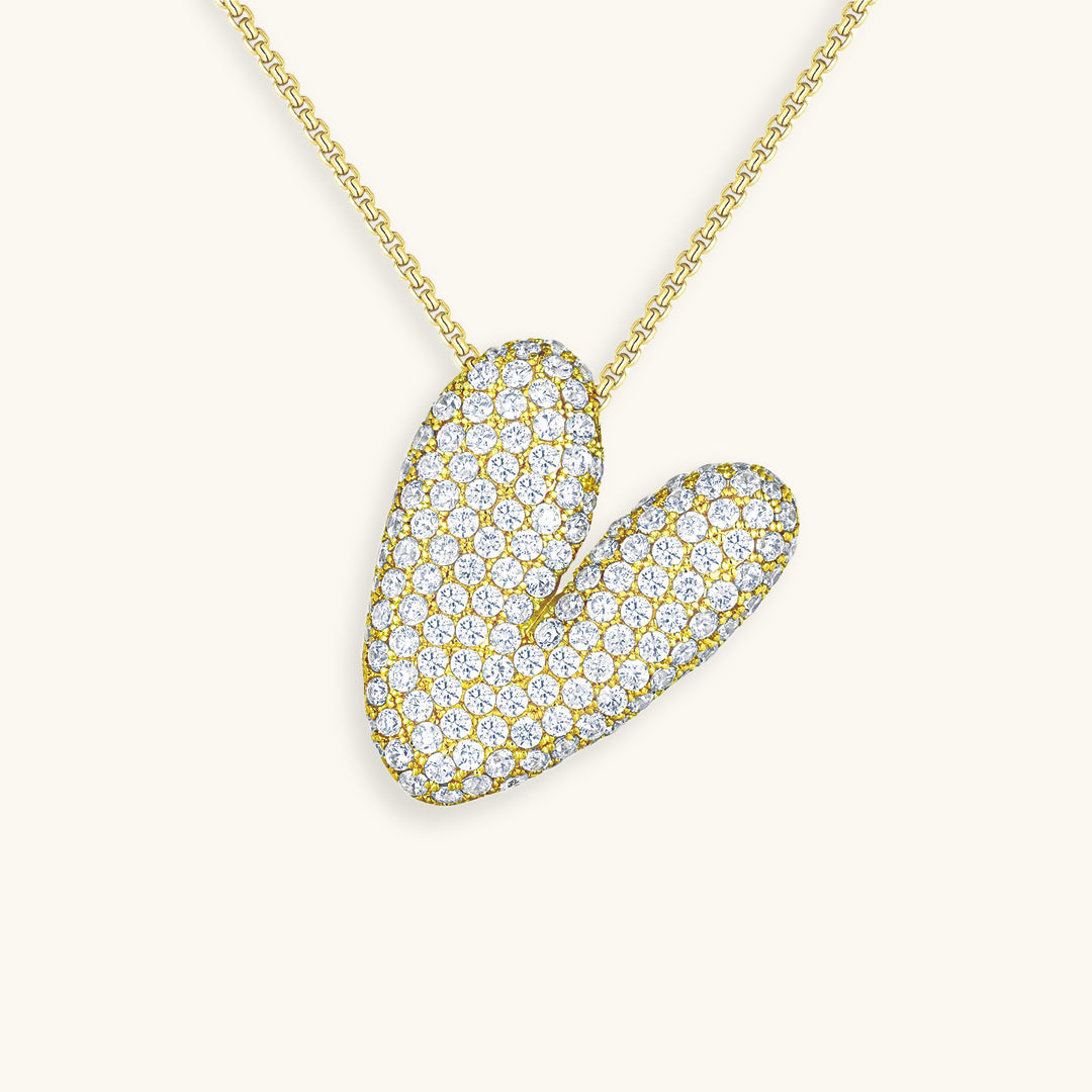 PURELY YOURS - BUBBLE INITIAL DIAMOND NECKLACE