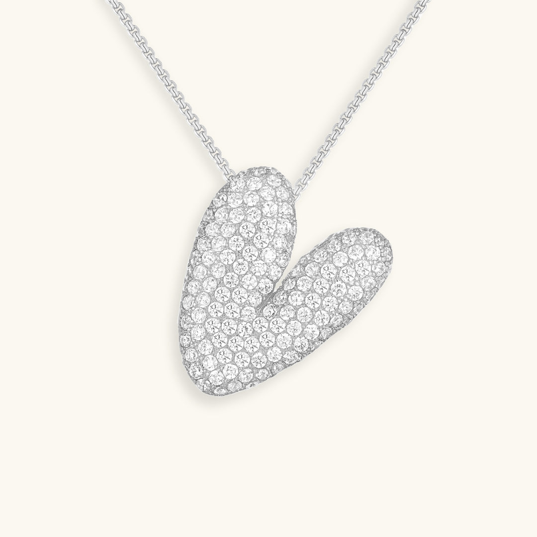 PURELY YOURS - BUBBLE INITIAL DIAMOND NECKLACE