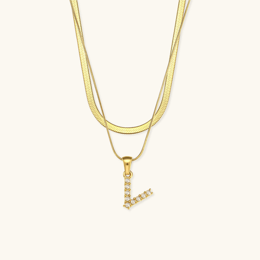 PURELY YOURS - FIONA LAYERED GOLD INITIAL LETTER NECKLACE