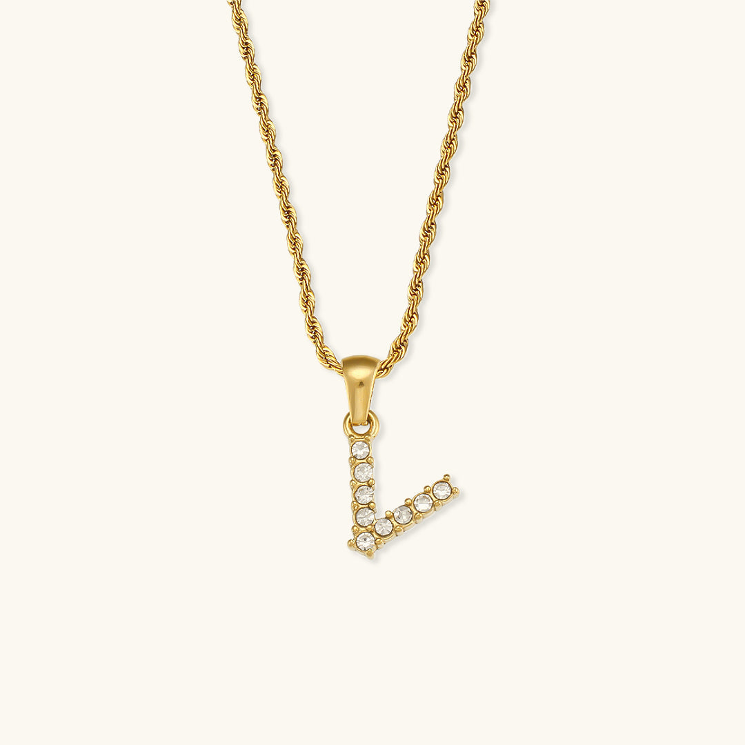 PURELY YOURS - MAEVE LETTER INITIAL DIAMOND NECKLACE