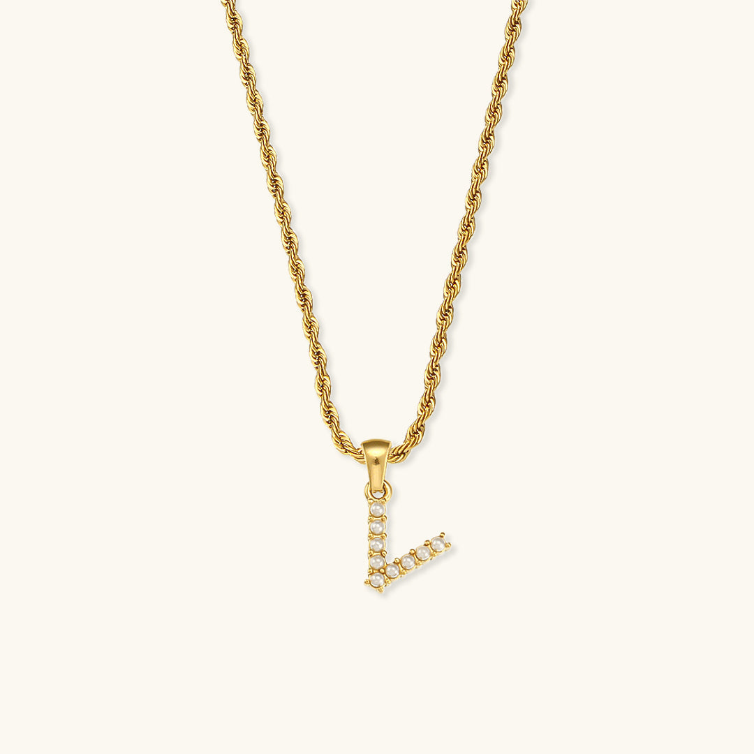 PURELY YOURS - ELODIE INITIAL LETTER PEARL NECKLACE