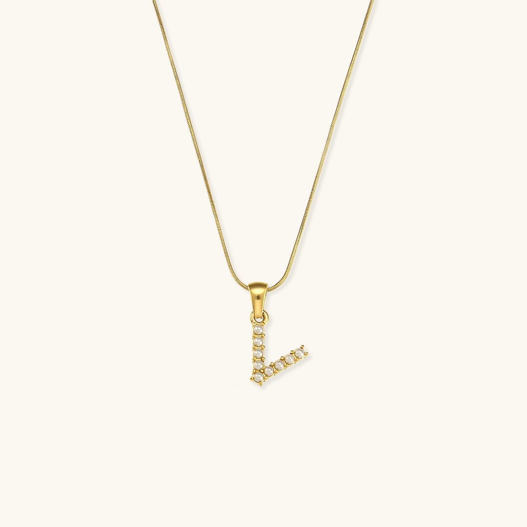 PURELY YOURS - AUGUSTINE INITIAL LETTER PEARL NECKLACE