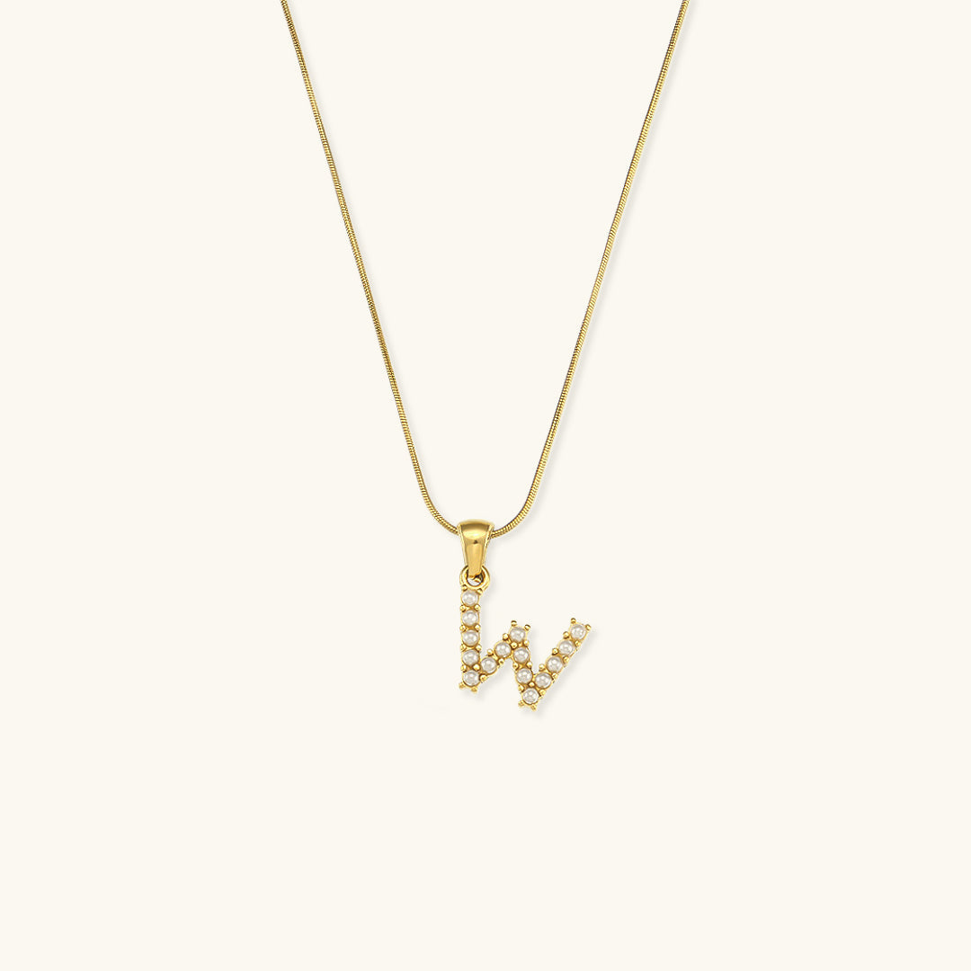 PURELY YOURS - AUGUSTINE INITIAL LETTER PEARL NECKLACE