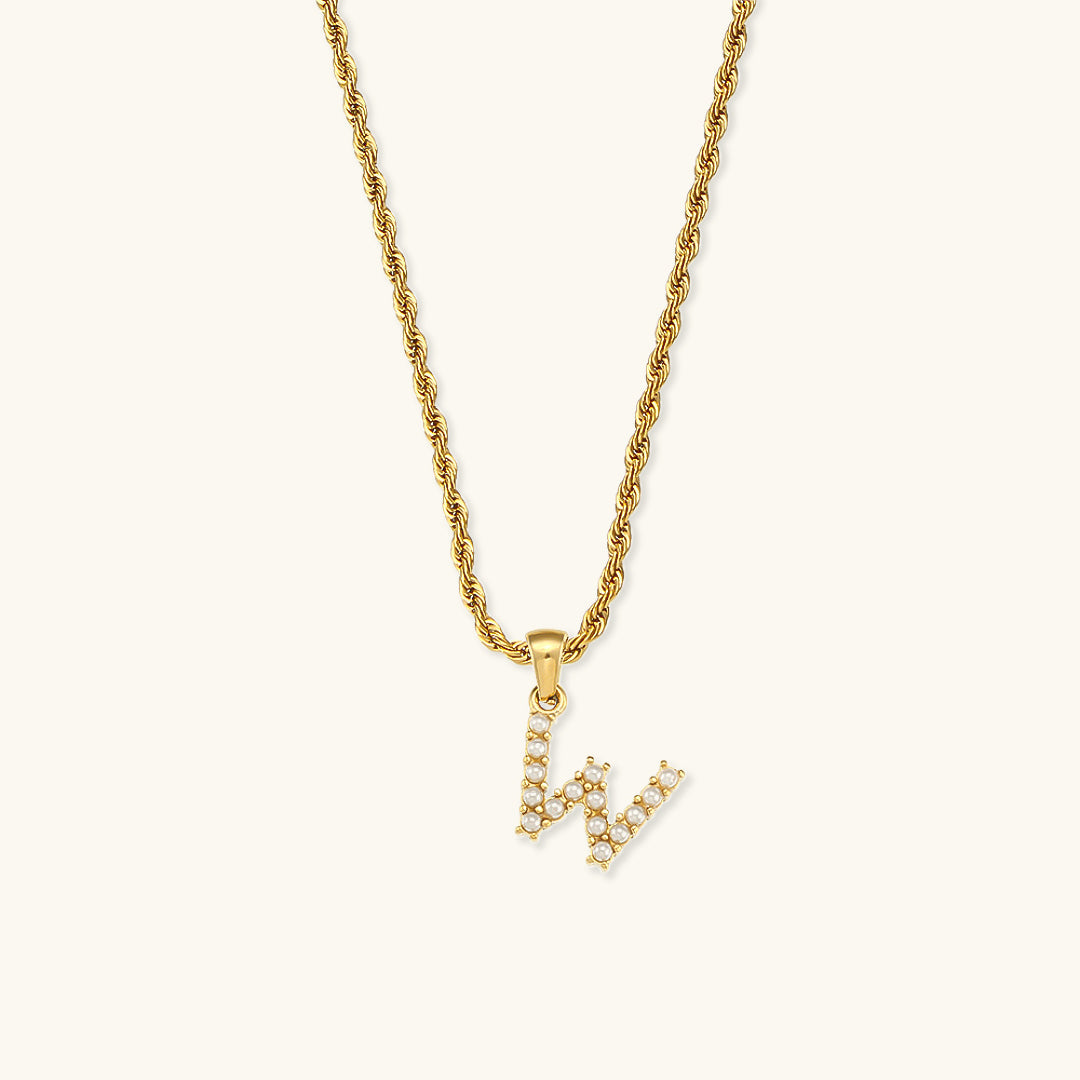 PURELY YOURS - ELODIE INITIAL LETTER PEARL NECKLACE