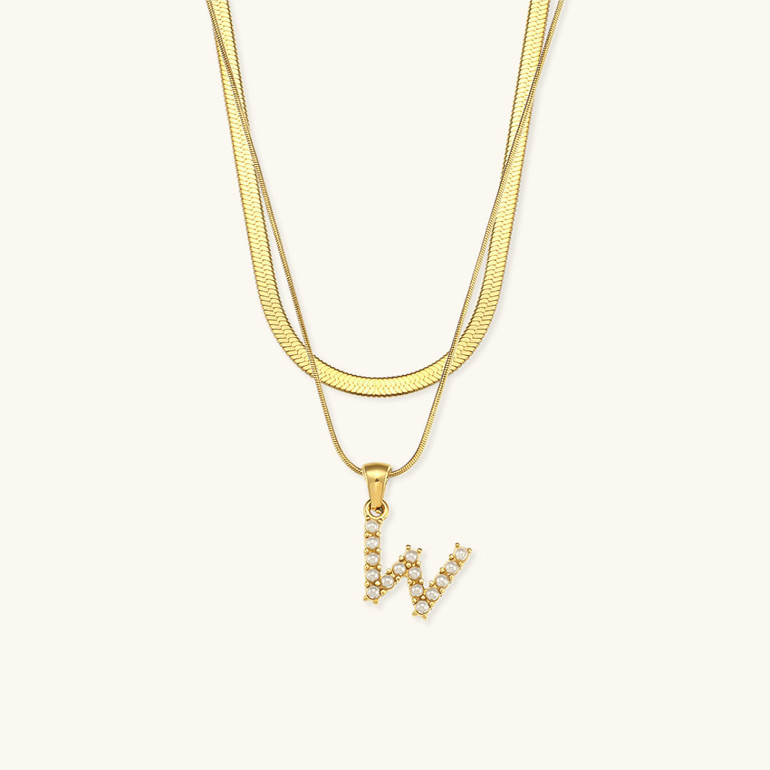 PURELY YOURS - FIONA LAYERED GOLD INITIAL LETTER NECKLACE