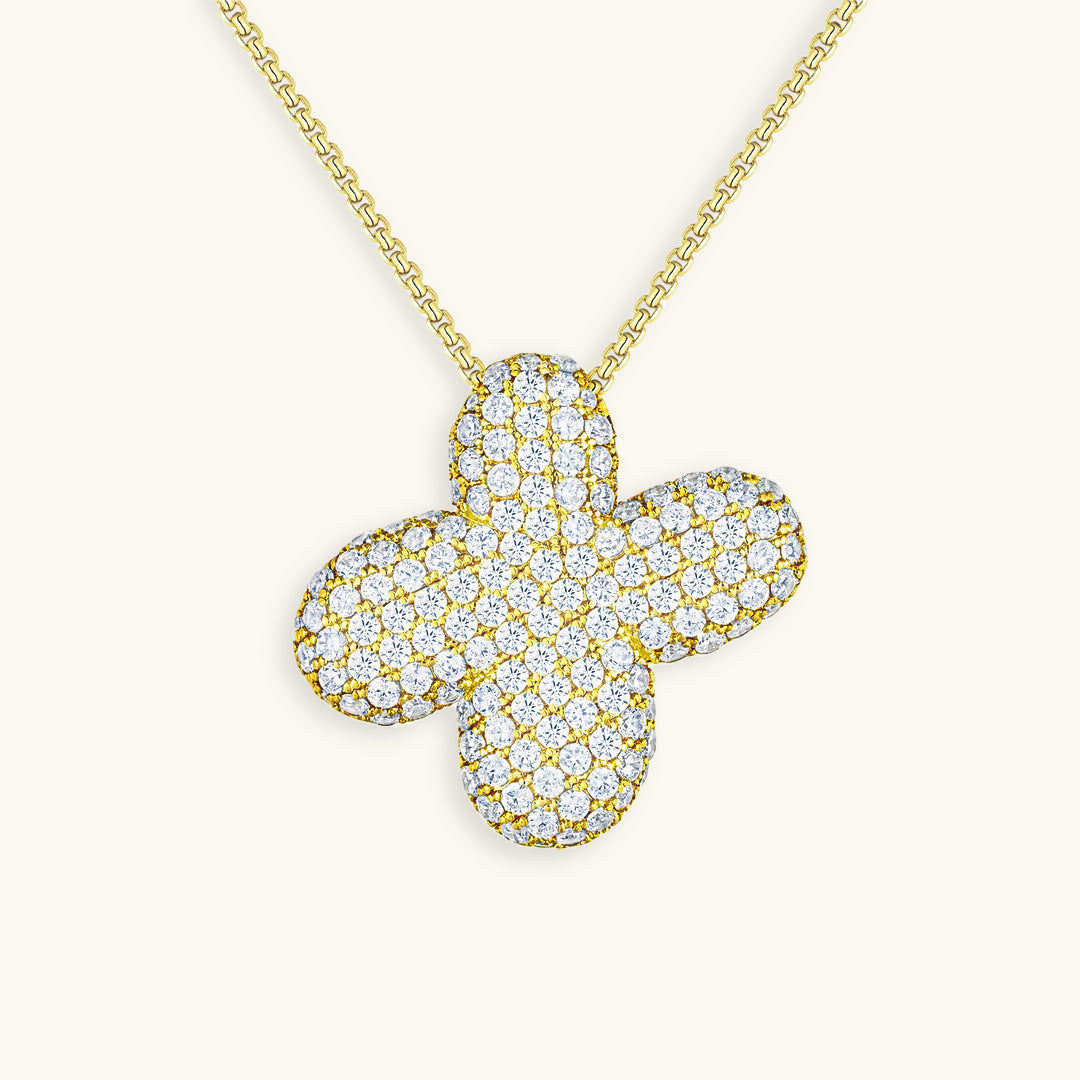 PURELY YOURS - BUBBLE INITIAL DIAMOND NECKLACE