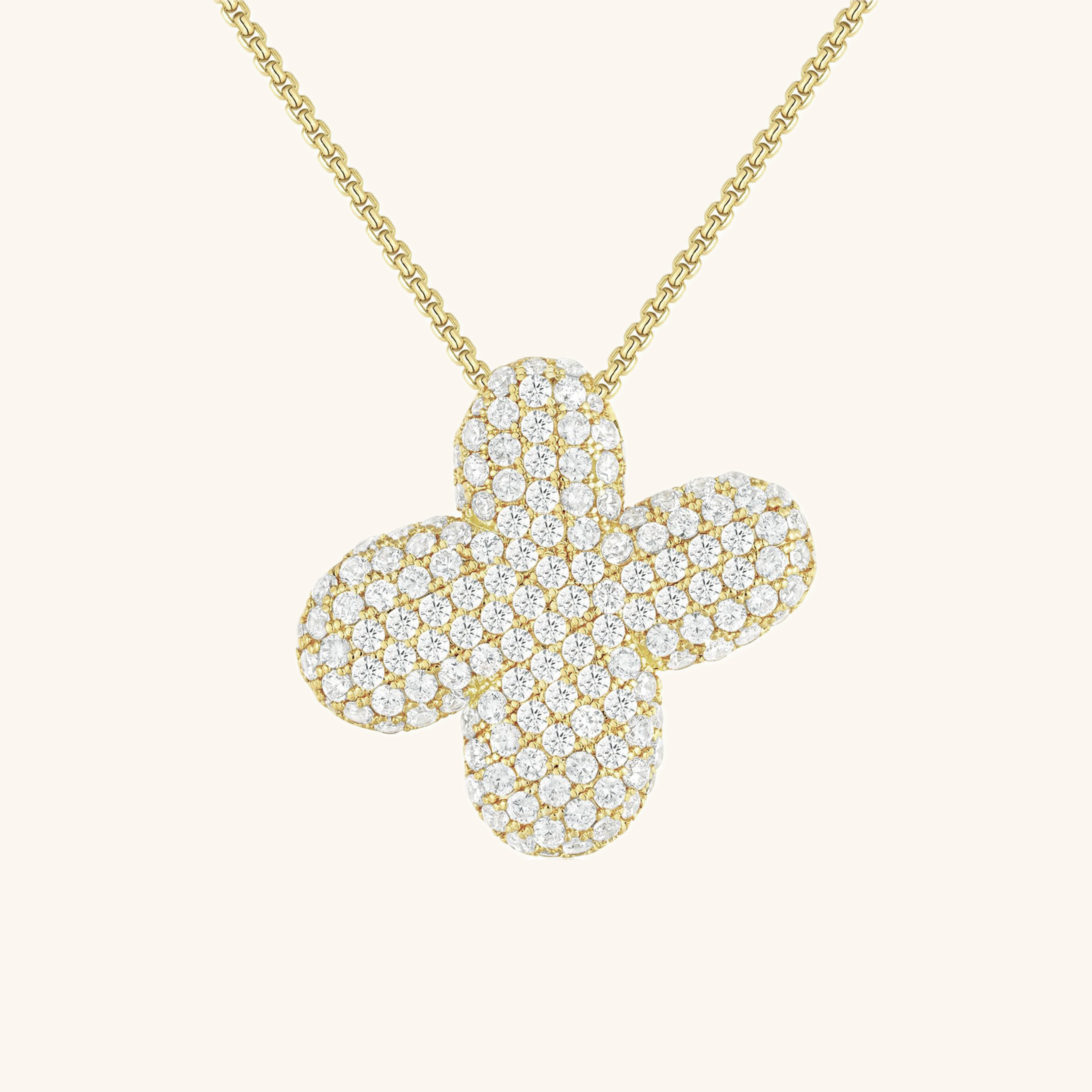 PURELY YOURS - BUBBLE INITIAL DIAMOND NECKLACE