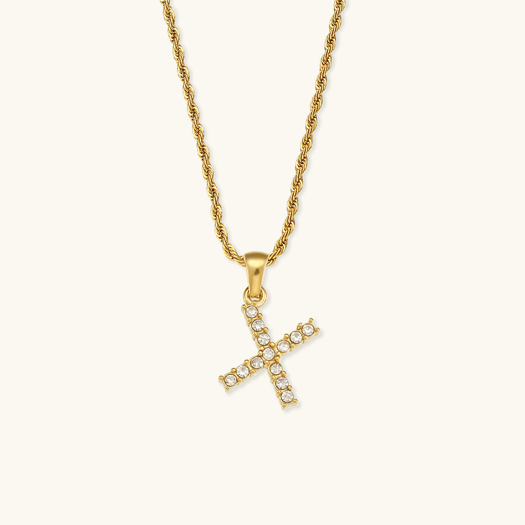 PURELY YOURS - MAEVE LETTER INITIAL DIAMOND NECKLACE