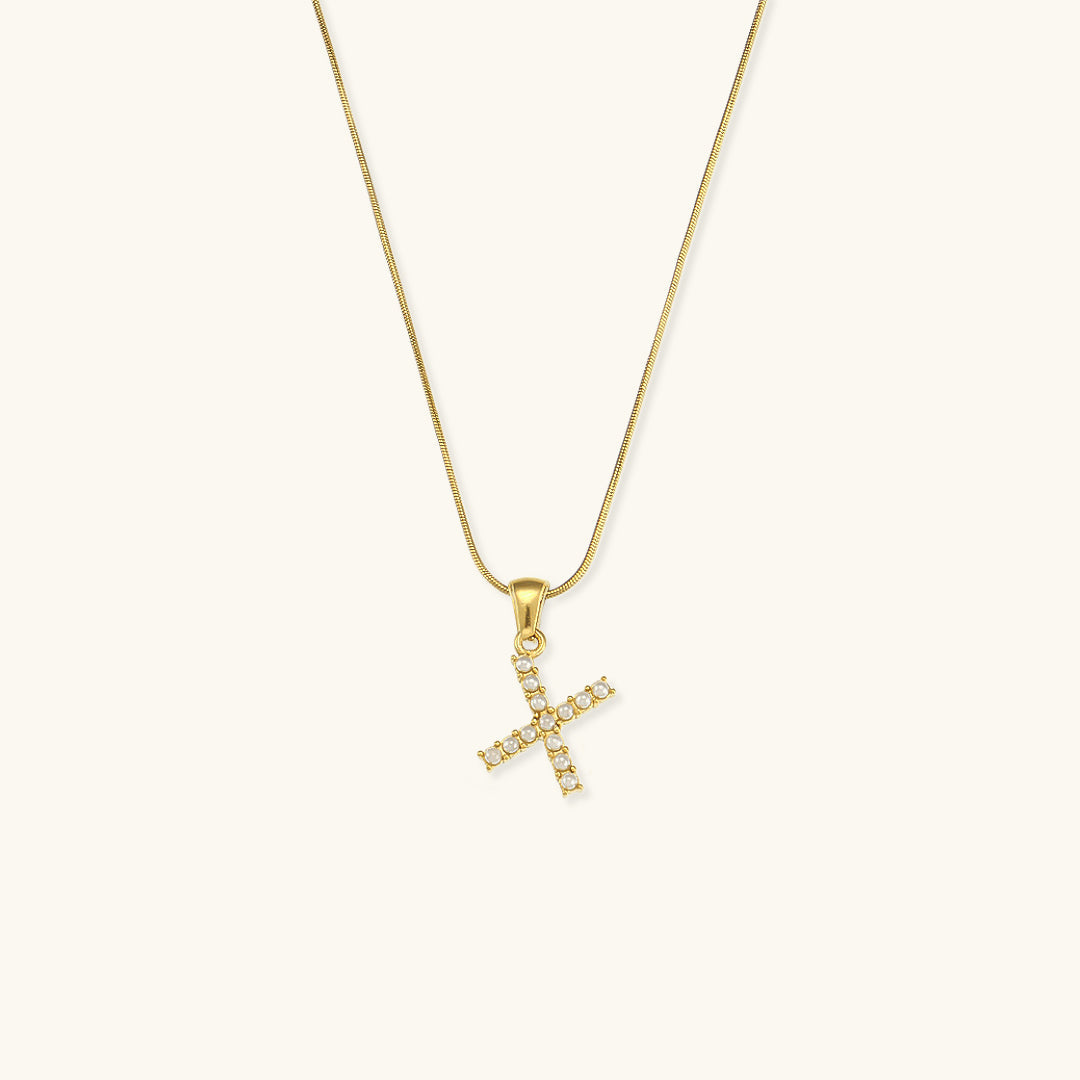 PURELY YOURS - AUGUSTINE INITIAL LETTER PEARL NECKLACE