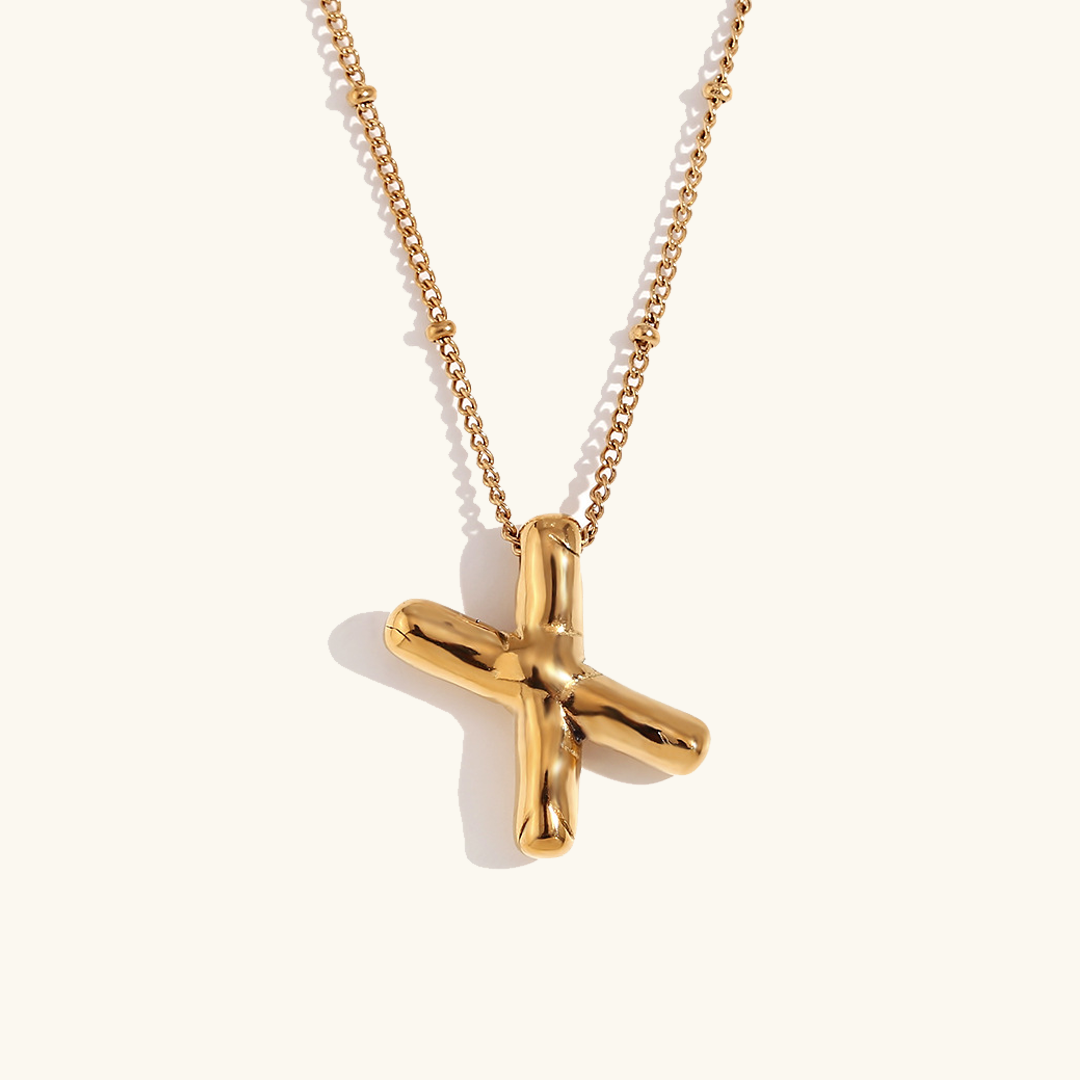 PURELY YOURS - BALLOON GOLD INITIAL NECKLACE