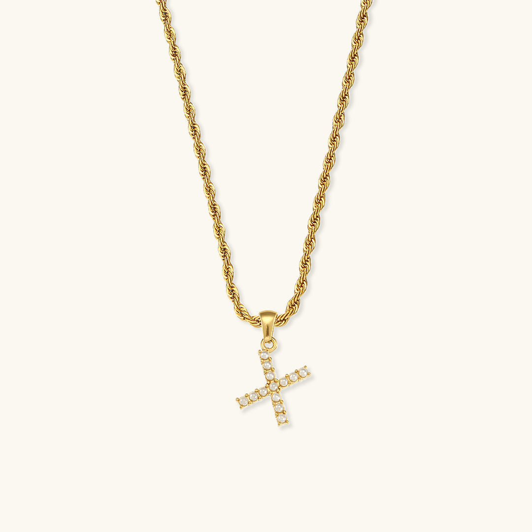 PURELY YOURS - ELODIE INITIAL LETTER PEARL NECKLACE