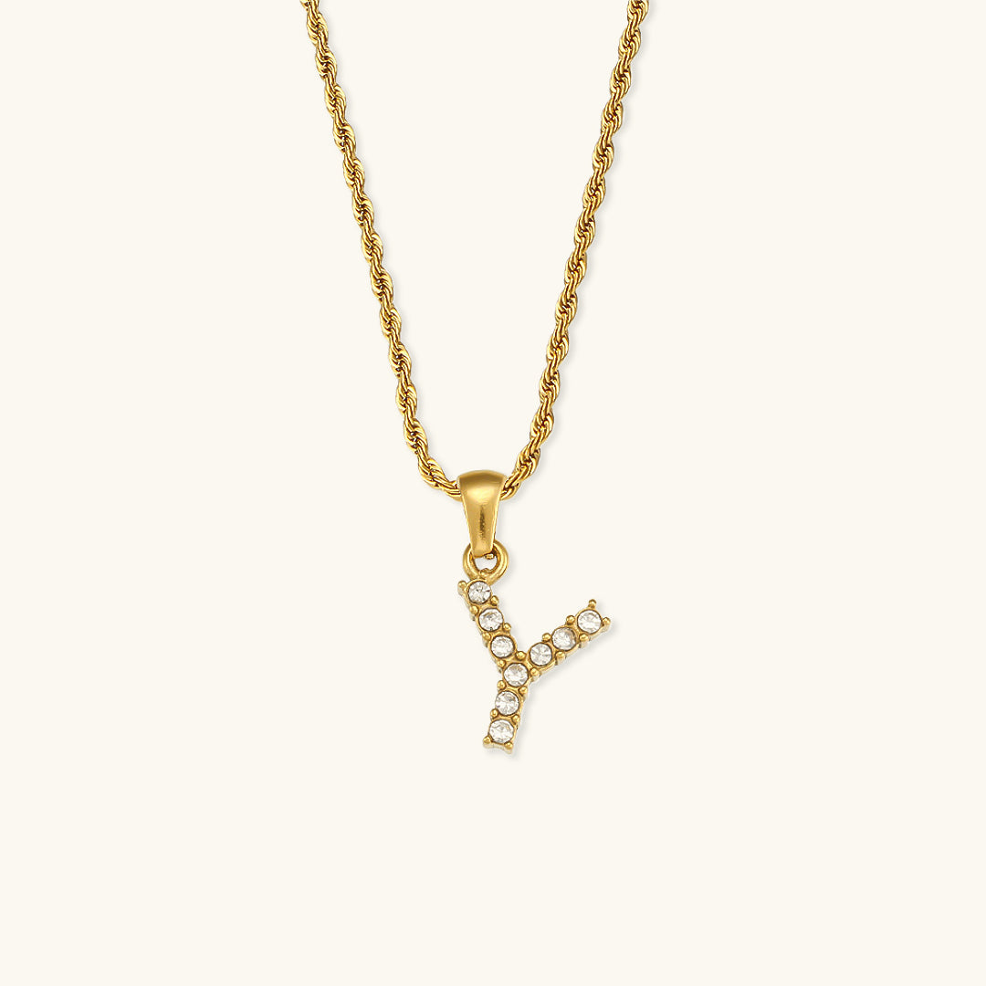 PURELY YOURS - MAEVE LETTER INITIAL DIAMOND NECKLACE