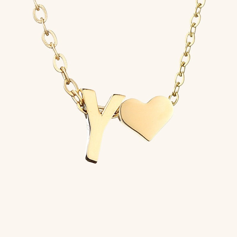 PURELY YOURS - RIA INITIAL LETTER GOLD NECKLACE