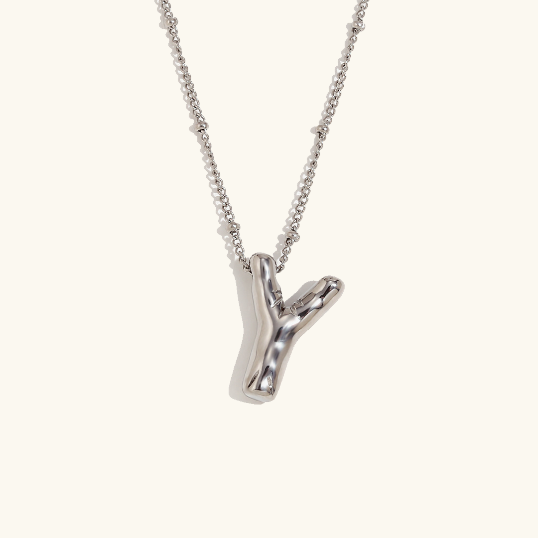 PURELY YOURS - BALLOON GOLD INITIAL NECKLACE