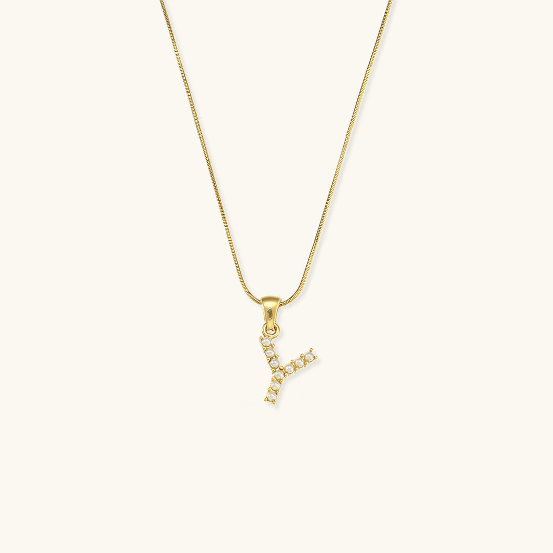 PURELY YOURS - AUGUSTINE INITIAL LETTER PEARL NECKLACE