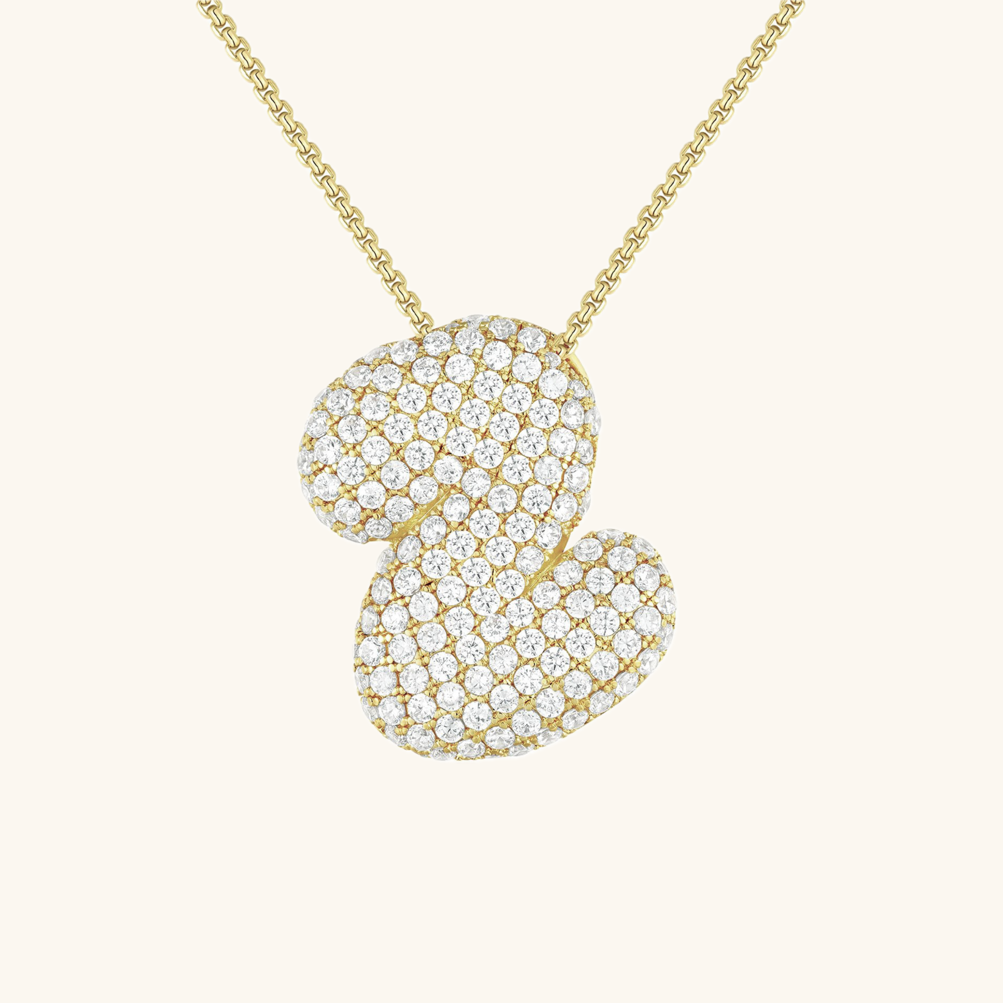 PURELY YOURS - BUBBLE INITIAL DIAMOND NECKLACE