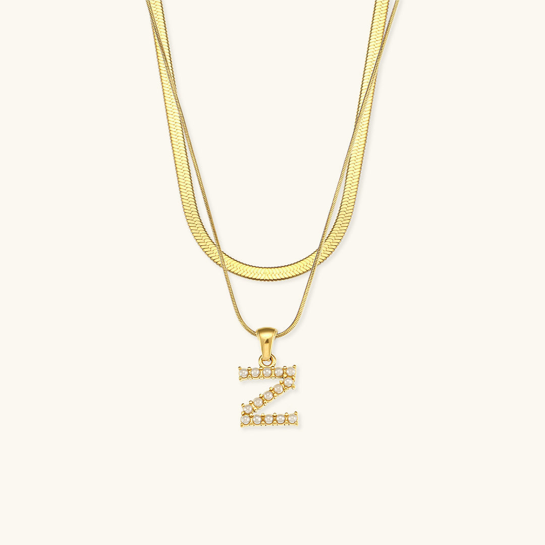 PURELY YOURS - FIONA LAYERED GOLD INITIAL LETTER NECKLACE