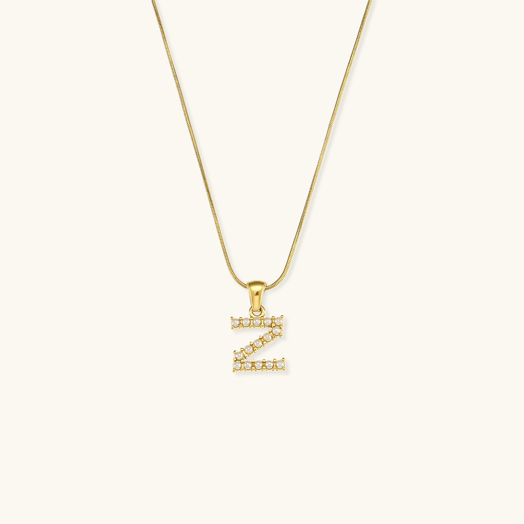 PURELY YOURS - AUGUSTINE INITIAL LETTER PEARL NECKLACE