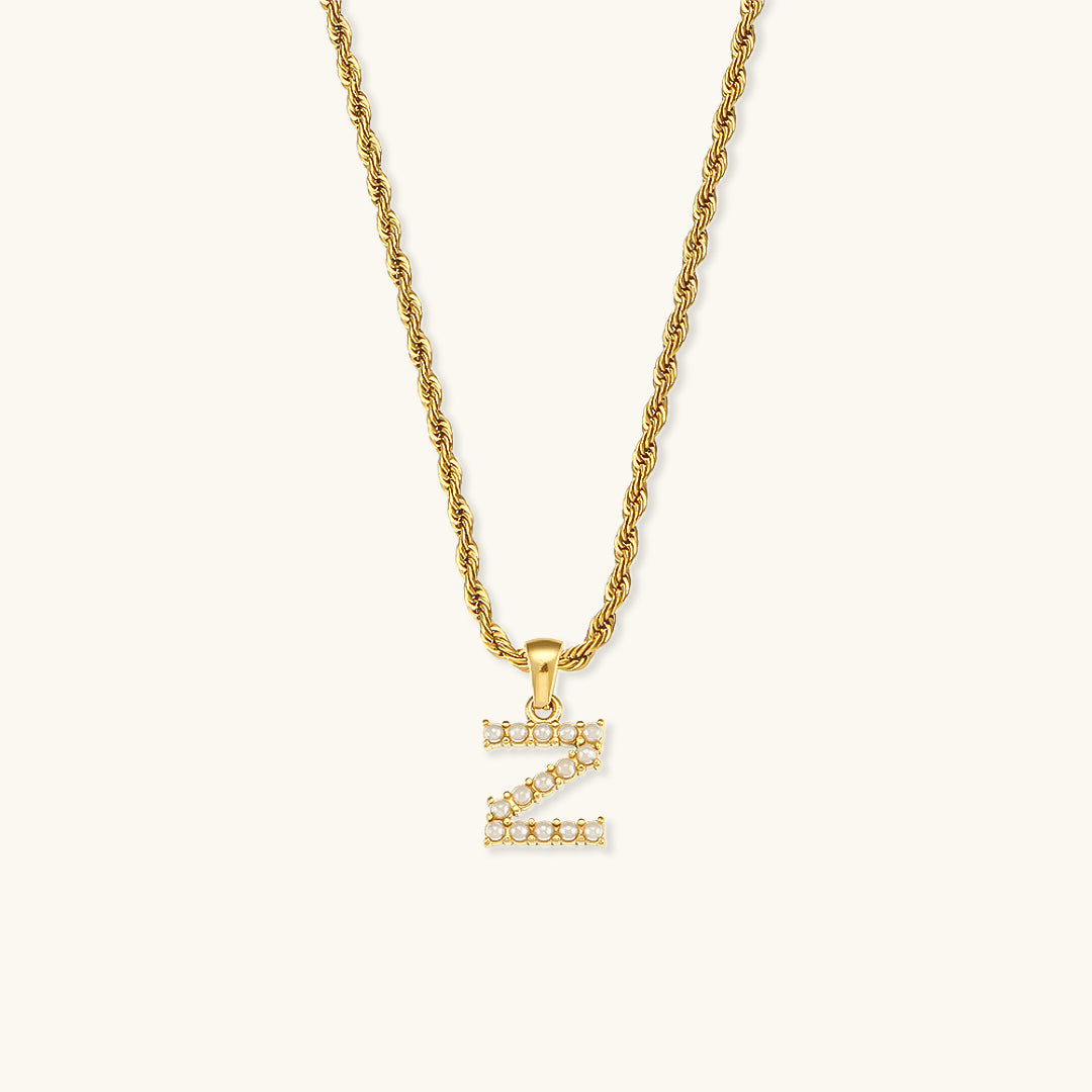 PURELY YOURS - ELODIE INITIAL LETTER PEARL NECKLACE