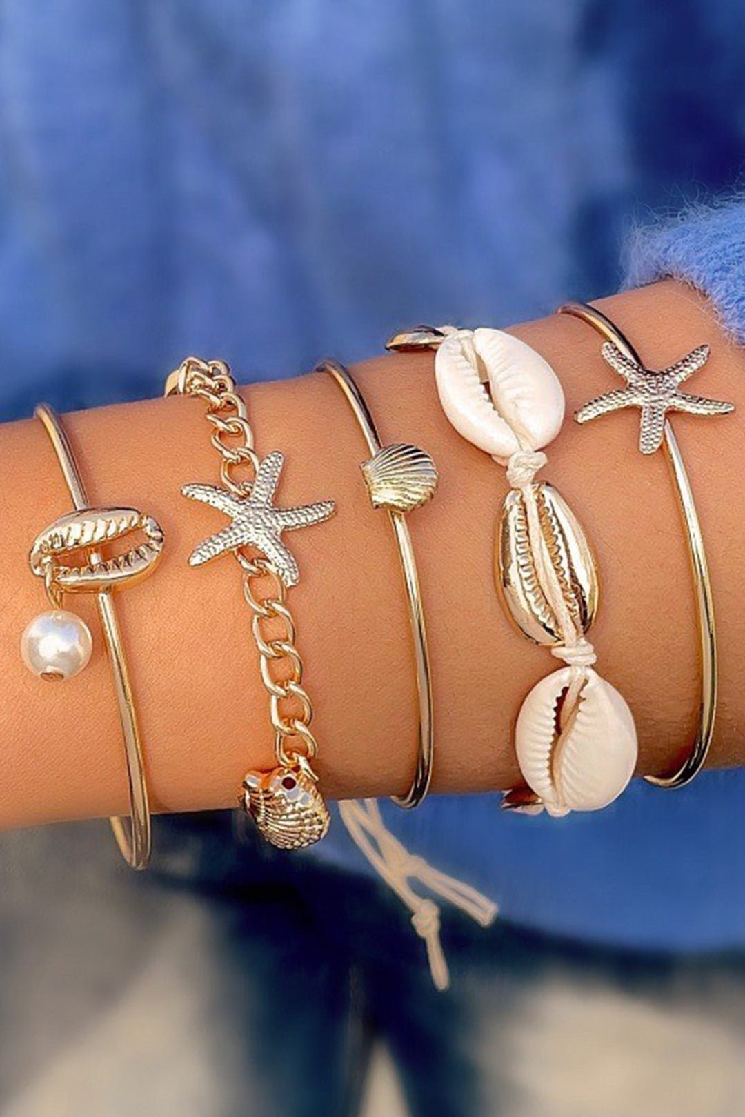 PURELY YOURS - BRACELET WITH SHELLS AND STARFISH