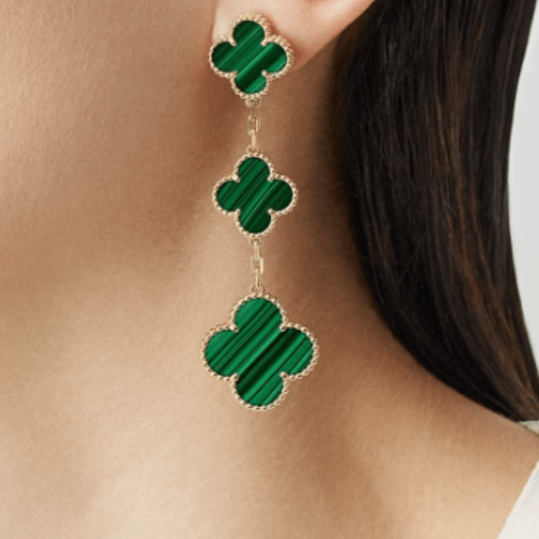 PURELY YOURS - COKI TRIPLE EARRINGS GREEN