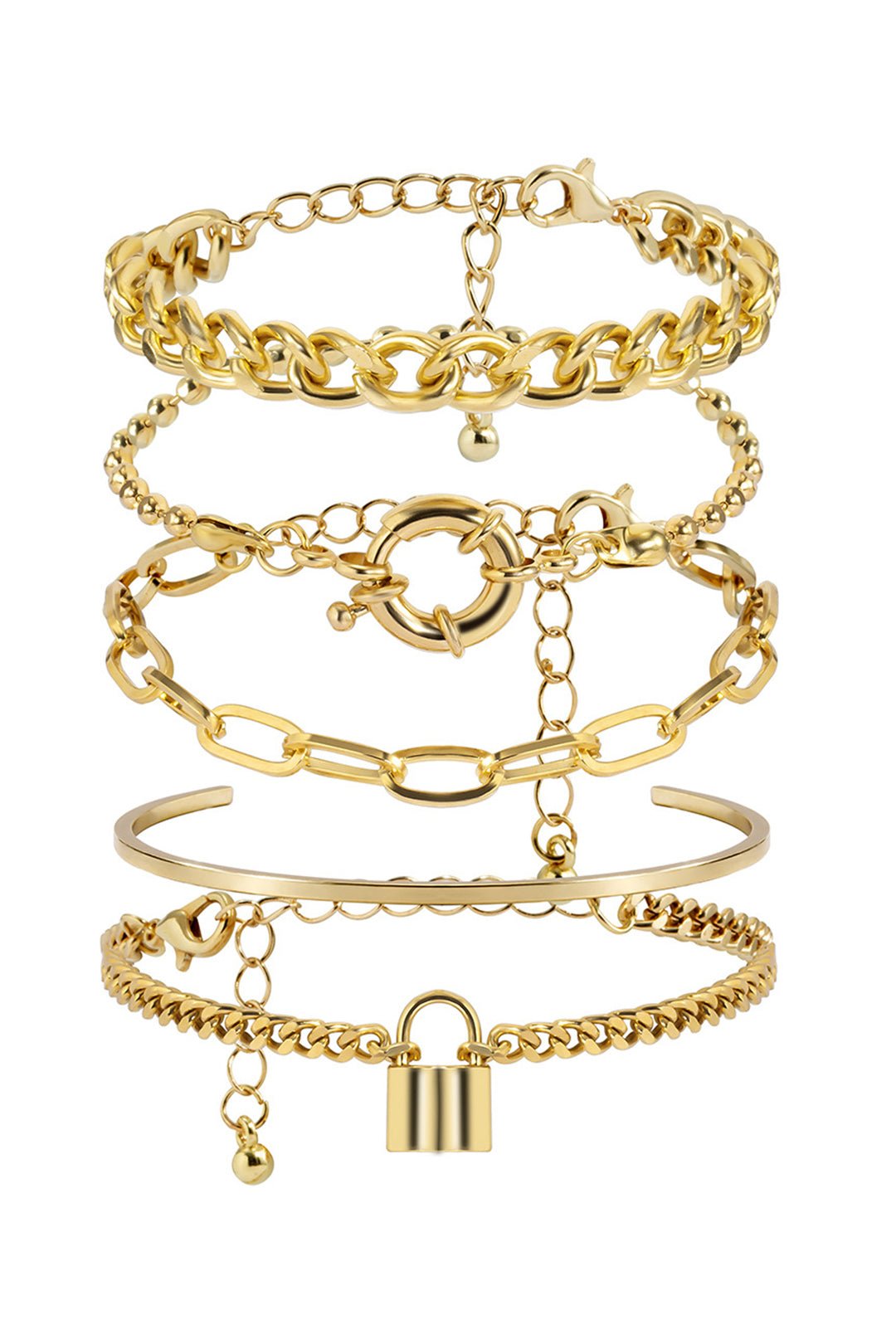 PURELY YOURS - GOLDEN LAYERED BRACELETS SET